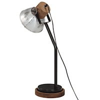 vidaXL Skrivbordslampa 25 W vintage silver 18x18x60 cm E27