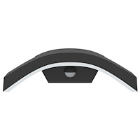 vidaXL Utomhusvägglampa LED med sensor svart gjuten aluminium