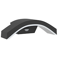vidaXL Utomhusvägglampa LED med sensor svart gjuten aluminium