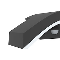 vidaXL Utomhusvägglampa LED med sensor svart gjuten aluminium