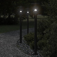 vidaXL Utomhusgolvlampa svart 100 cm rostfritt stål