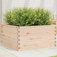 vidaXL Odlingslåda 90x90x46 cm massivt furuträ