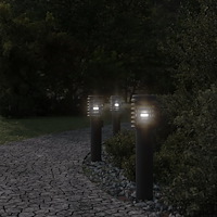 vidaXL Utomhusgolvlampa svart 60 cm rostfritt stål