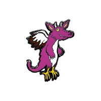 Pawprint Family Pink Dragon Pin Badge