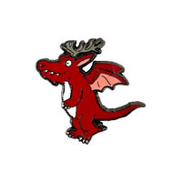 Pawprint Family Red Dragon Pin Badge