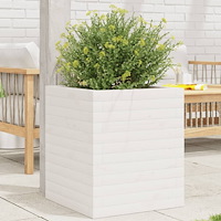 vidaXL Odlingslådor vit 40x40x46 cm massiv furu