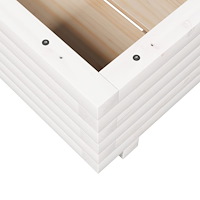 vidaXL Odlingslåda vit 50x50x26,5 cm massiv furu