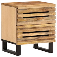 vidaXL Sängbord 40x34x46 cm massivt grovt mangoträ