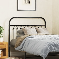 vidaXL Huvudgavel metall svart 100 cm