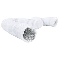 vidaXL Ventilationskanal aluminium och PVC 6 m Ø12,5 cm