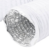 vidaXL Ventilationskanal aluminium och PVC 6 m Ø12,5 cm