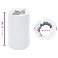 vidaXL Ventilationskanal aluminium och PVC 6 m Ø12,5 cm