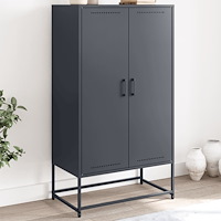 vidaXL Högskåp antracit 68,5x38,5x123,5 cm stål