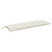 vidaXL Bänkdyna 2 st melerad gräddvit 150x50x7 cm tyg