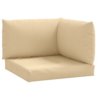 vidaXL Palldynor 3 st melerad beige tyg