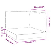 vidaXL Palldynor 3 st melerad beige tyg