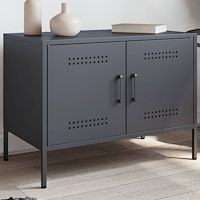 vidaXL Tv-bänk antracit 68x39x50,5 cm stål