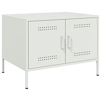 vidaXL Soffbord vit 68x50x50,5 cm stål