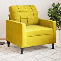 vidaXL Fåtölj Gul 60 cm sammet