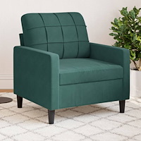 vidaXL Fåtölj mörkgrön 60 cm sammet