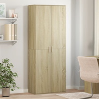 vidaXL Högskåp sonoma-ek 70x35x180 cm konstruerat trä