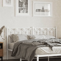 vidaXL Ersättningsgavel metall vit 160 cm