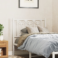 vidaXL Huvudgavel metall vit 80 cm