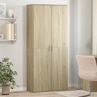 vidaXL Högskåp sonoma-ek 80x35x180 cm konstruerat trä