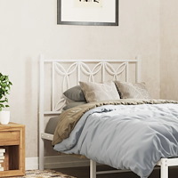 vidaXL Huvudgavel metall vit 90 cm
