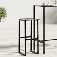 vidaXL Barstolar 4 st svart 38x38x80 cm pulverlackerat stål