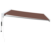 vidaXL Markis automatiskt infällbar 450x300 cm brun