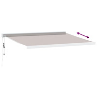 vidaXL Markis automatiskt infällbar 450x300 cm brun