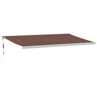 vidaXL Markis automatiskt infällbar 500x300 cm brun
