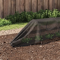 vidaXL Nättunnel svart 300x50x48,5 cm stål och polyeten
