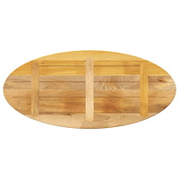vidaXL Bordsskiva 120x50x2,5 cm oval massivt mangoträ