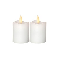 STAR TRADING Blockljus STAR T Flamme LED 7,5cm vit