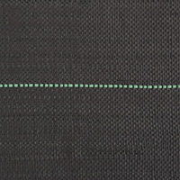 vidaXL Ogräsmatta svart 1,5x25 m PP