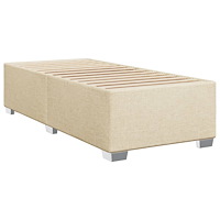 vidaXL Ramsäng med madrass gräddvit 80x200 cm tyg