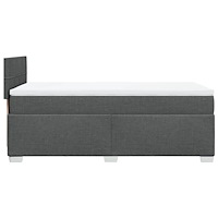 vidaXL Ramsäng med madrass mörkgrå 80x200 cm tyg