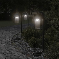 vidaXL Utomhusgolvlampa svart 60 cm rostfritt stål