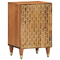 vidaXL Väggmonterat badrumsskåp 38x33x58 cm massivt mangoträ