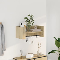 vidaXL Vägghylla sonoma-ek 70,5x35x30,5 cm konstruerat trä