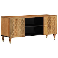 vidaXL Tv-bänk 105x33x46 cm massivt mangoträ