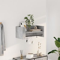 vidaXL Vägghylla betonggrå 70,5x35x30,5 cm konstruerat trä