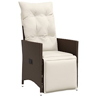 vidaXL Caféset med dynor 9 delar konstrotting brun