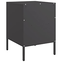 vidaXL Sängskåp 2 st svart 36x39x50,5 cm stål
