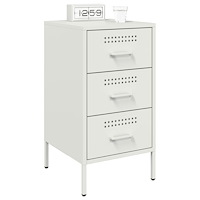 vidaXL Sängbord 2 st vit 36x39x68 cm stål