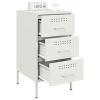 vidaXL Sängbord 2 st vit 36x39x68 cm stål