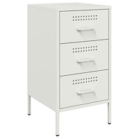 vidaXL Sängbord 2 st vit 36x39x68 cm stål