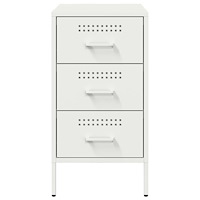 vidaXL Sängbord 2 st vit 36x39x68 cm stål